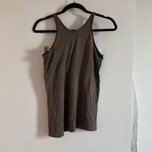 French Connection Khaki Green Fitted Tank Top | XS